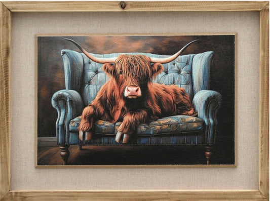 Highland Cow on Couch