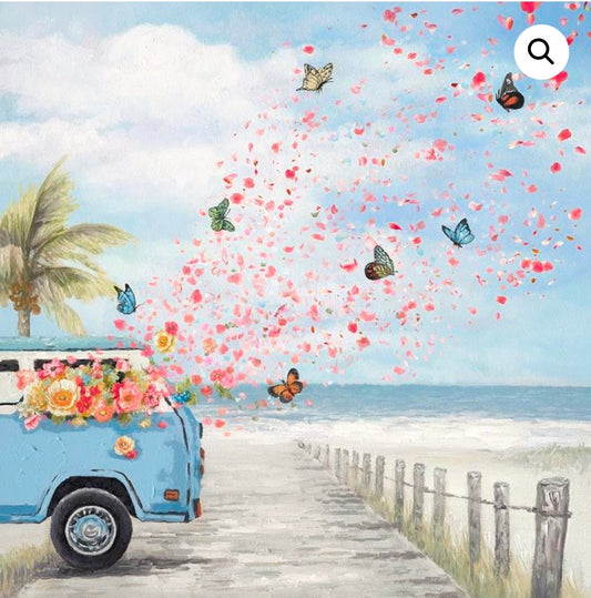 Kombi W/Butterfly Canvas